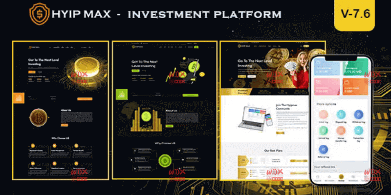 Professional HYIP MAX Investment Website Script