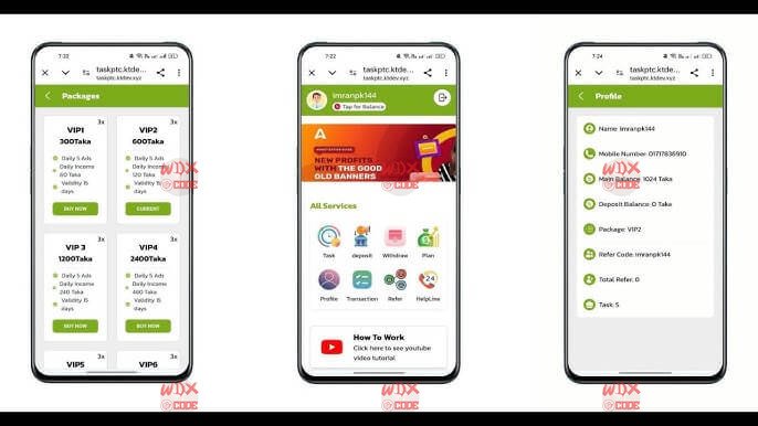 Task PTC Investment PHP Script