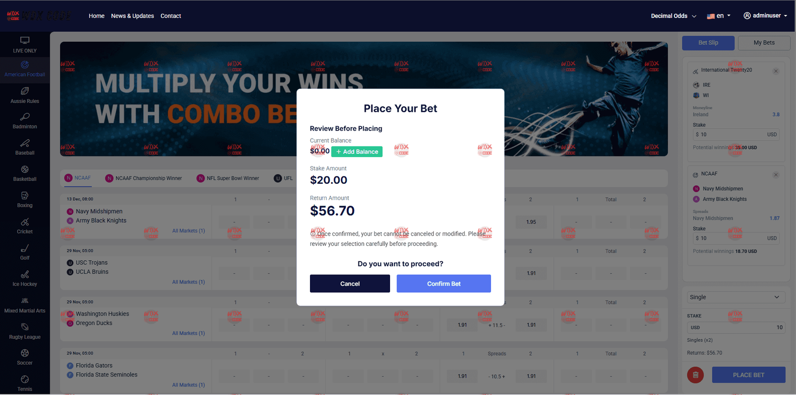 Betlab Online Sports Betting Script Odds API