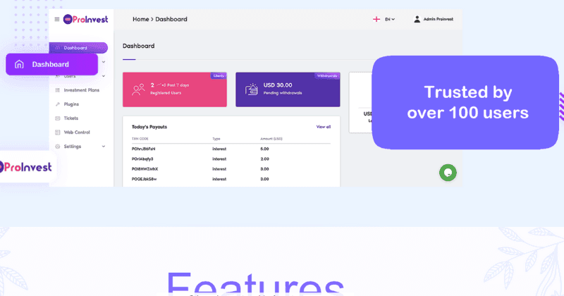ProInvest - CryptoCurrency Online Investment Platform