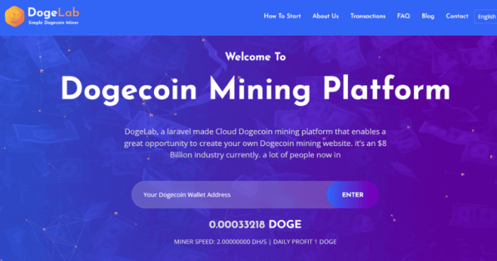 Cloud DogeCoin Mining Script PHP Source Code