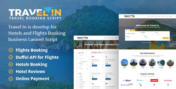 Travelin Hotel & Air Tickets Booking Laravel Script